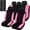 Pink, variant on Bling Velvet Full Set Car Seat Covers Breathable Mesh Vehicle Seat Protector Universal Fit for Sedan SUV Truck Minivan Airbag Compatible