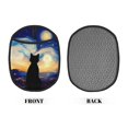 thumbnail image 2 of Pofeuu Cat Under Starry Skies Print Silicone Pot Mat Mitten With Hanging Loop Heat Resistant Oven Mitts Non-Slip Bbq Baking Smoking Potholders, 2 of 7