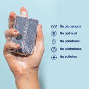 Megababe Space Bar Underarm Bar Soap with Detoxifying Charcoal for Odor Control, 3.5 oz