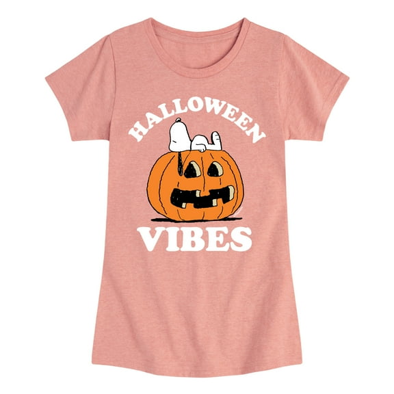 Peanuts - Halloween Vibes - Toddler And Youth Girls Short Sleeve Graphic T-Shirt
