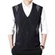 thumbnail image 2 of Men Sweater Vest Knitted Tank Top V Neck Sleeveless Pullover Plaid Cardigan, 2 of 8