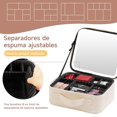 thumbnail image 2 of Bolsa de Maquillaje de Viaje con Iluminación LED con Espejo 3 Ajustes de Color,Caja de Maquillaje Cosmética,Caja de Cambiador Organizadora para Mujeres,Cosmetiquera de Viaje,Herramientas de Belleza, 2 of 8