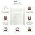thumbnail image 4 of Transolid Swkx60367224 Saramar 60" W X 36" D X 96" H Six Panel Shower Wall Kit - White, 4 of 5