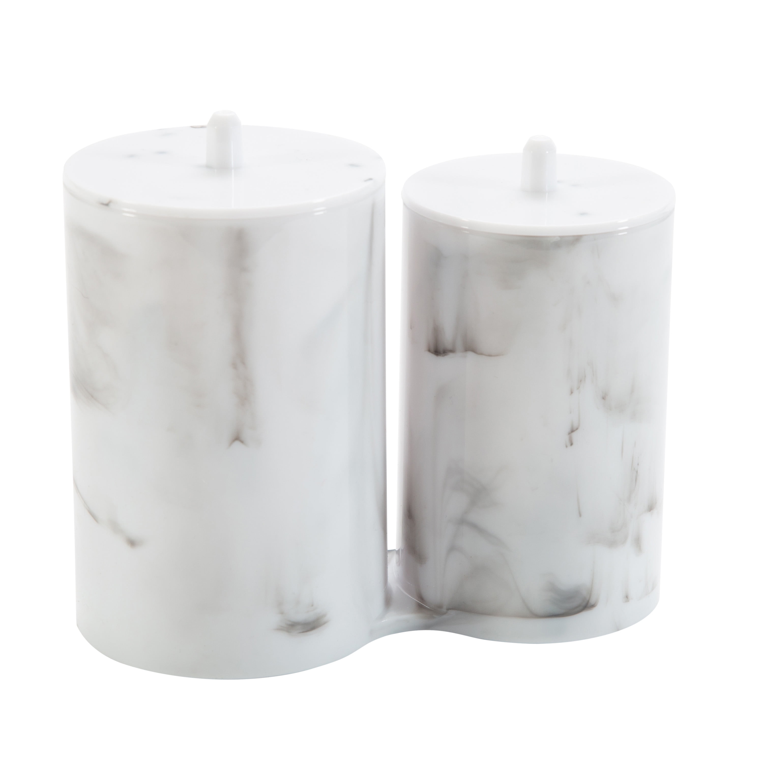 Simplify 2 Compartment Q-Tip and Cotton Holder Makeup Organizer in Marble