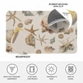 thumbnail image 4 of Seashell Coastal Doormat Outdoor Entrance 16"x24", Summer Beach Ocean Starfish Burlap Absorb Moisture Dirt Door Mats, Non-Slip Rubber Backing Floor Mats Indoor, Low-Profile Front Door Rugs, 4 of 9