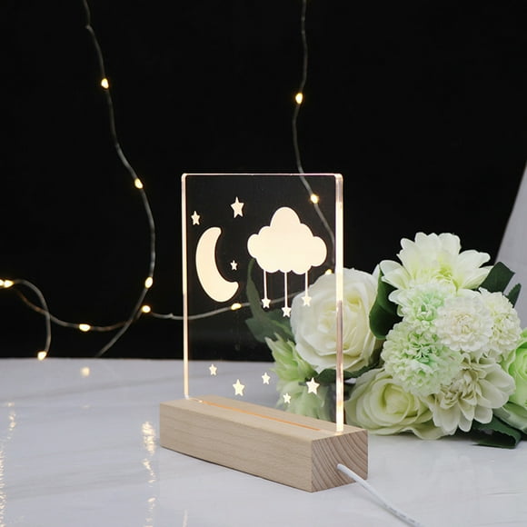 Up to 65% off 3D Night Light Creative Small Table Lamp Holiday Gift Light Cute Moon Cloud Light Suitable For Bedrooms