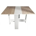 thumbnail image 2 of Symbiosis E2050A2134X00 Papillon Foldable Table, White & Natural Oak, 2 of 6
