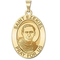 thumbnail image 2 of PicturesOnGold.com Saint Ezekial Religious Oval Medal Pandant - 3/4 inch Size of a Nickel - Sterling Silver, 2 of 3