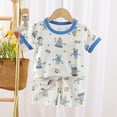 thumbnail image 2 of felwors Boys Pajamas Toddler 2 Piece Short Sleeve Sleepwear Summer Kids Clothes Set, 2 of 6