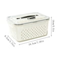 thumbnail image 3 of Refrigerator Drainable Fresh-Keeping Box, Double-Layer Plastic Food-Grade Container, Freezer Safe for Vegetables and Leftovers, Kitchen Storage, 3 of 7