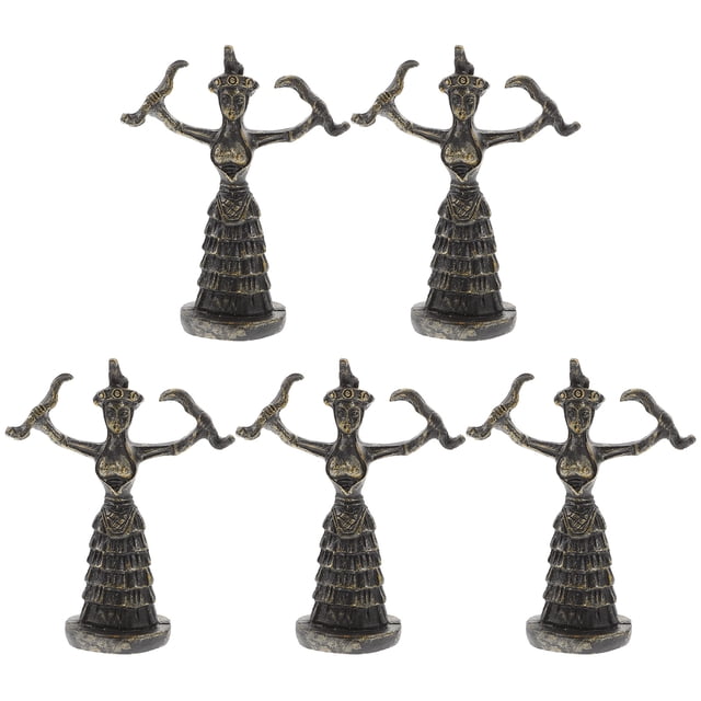 GOOHOCHY 5pcs Desktop Resin Goddess Statue Decor Creative Greek Femenina Figurina Decoración de mesa vintage