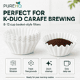 thumbnail image 2 of PureHQ Disposable Coffee Paper Filters for Keurig K-Duo Essential, K Duo Brewer, and K-Duo Plus Carafe Coffee Makers - Fits K-Duo Gold Tone Mesh Filter Basket Carafe – Coffee Sediment-Free (100 Pack), 2 of 8