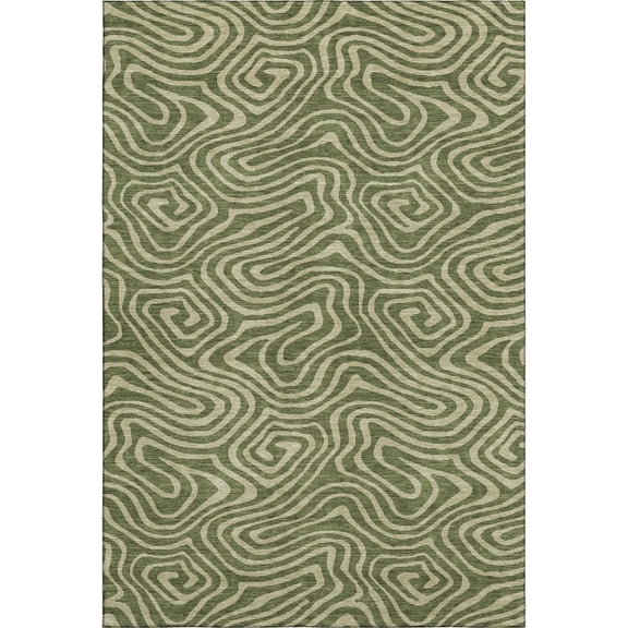 Dalyn Rugs Premium Machine Washable Mayfield AMF1020 Olive 3' x 5' Rug