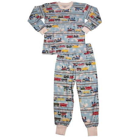 

Sara s Prints Baby Boys Long Sleeve Trains Pajamas Infant Male Lounge Sleep Sets 12M