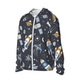 thumbnail image 2 of Rocae Space Cars Print Breathable Sun Protection Hoodie Quick-Dry Lightweight Long Sleeve Hoodie Unisex Running Sports Shirt Small, 2 of 9