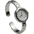 thumbnail image 2 of Blekon Collections Japanese Quartz Women's 28mm Case Classical Design Triangular Patterned Cuff Bangle Watch, 2 of 5