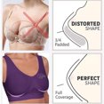 thumbnail image 4 of Busydd Plus Size Sports Bras for Women with Removable Pads Solid Color Seamless Wireless Bras for Women High Support Everyday Bralettes for Women M, 4 of 4