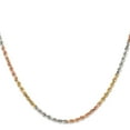 thumbnail image 2 of Primal Gold 14 Karat Tri-Color 2.9mm Diamond-cut Rope Chain, 2 of 4