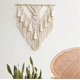thumbnail image 4 of Hand-woven cotton macrame tapestry with pompoms, craft decoration, bedroom, living room, apartment, 4 of 4