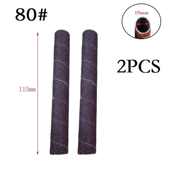 2Pcs 4.5Inch Sanding Drum Sleeves Sanding Paper Drum Polishing Tools 80/150/240# 2Pcs Grit 80