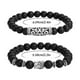 thumbnail image 3 of 2 unidades/set de pulseras de cuentas de Buda para mujer y hombre, pulseras de piedra de lava negra y ojos de tigre, brazaletes con charm, budismo, 3 of 8