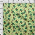 thumbnail image 3 of oneOone Georgette Viscose Dark Green Fabric Florals Fabric For Sewing Printed Craft Fabric By The Yard 42 Inch Wide, 3 of 6