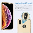 thumbnail image 3 of Cases for Apple iPhone XS Max / iPhone XS / iPhone XR / iPhone X, Njjex Ultra Thin Hard Slim Case Full Protective With Tempered Glass Screen Protector Case Cover -Gold, 3 of 4