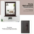 thumbnail image 5 of Giantex Bathroom Wall Mirror, Square Vanity  Makeup  Hanging Mirror for Dressing Room Washroom Bedroom, Coffee, 5 of 6