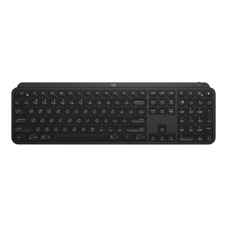 Logitech - MX Keys Advanced Full-size Wireless Scissor Keyboard for PC and Mac with Backlit keys - Black