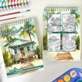 thumbnail image 6 of TPLHOUSE Beachside Cottage Spiral Coloring Book for Adults Relaxation & Stress Relief, 30 Coloring Pages Featuring Beachside Cottages, Tranquil Coastal Views, Tropical Scenery and Relaxing Beach Vibes, 6 of 6
