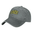 thumbnail image 3 of ZICANCN Peace Text Casquette de Baseball Réglable Femmes, Chapeaux pour Hommes Adulte Lavé Coton Denim Baseball Caps Mode Gris, 3 of 6