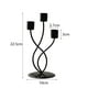 thumbnail image 5 of Candelabro para velas de pilar BLESIY retro Negro 3 cabezas, 5 of 5
