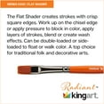 thumbnail image 3 of KINGART&reg; Radiant&trade; 6300 Shader Series Premium Golden Synthetic Brushes for Acrylic, Oil and Watercolor, 3 of 14