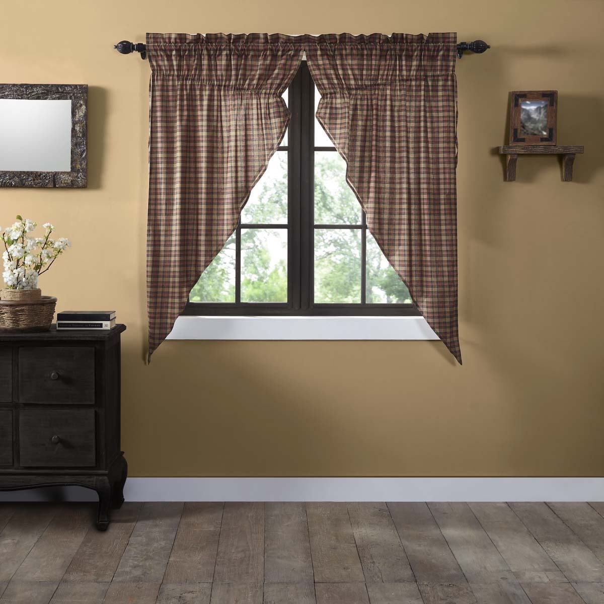 VHC Brands Tenda Prairie In Misto Cotone/lino Colore Naturale - Filtro Luce