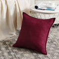 thumbnail image 2 of Fundas de almohada decorativas Fancy Homi, 45 x 45 cm, color burdeos, paquete de 4, 2 of 6