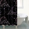 thumbnail image 4 of Gothic Shower Curtain Set - Dark Celestial Moon & Star Print, Mystical Cosmic Bath Decor, Waterproof Polyester 72"Wx72"L, Goth Aesthetic Gift, 4 of 5