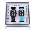 thumbnail image 3 of iTime Adult Unisex Smart Watch with Silicone Strap Set in Black and Teal (ITE30002BU), 3 of 10
