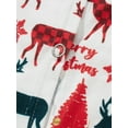 thumbnail image 6 of Nituyy Christmas Pajamas for Family, Matching Family Christmas PJs Sets Blue Elk Tree Printed Top Sleepwear, 6 of 8