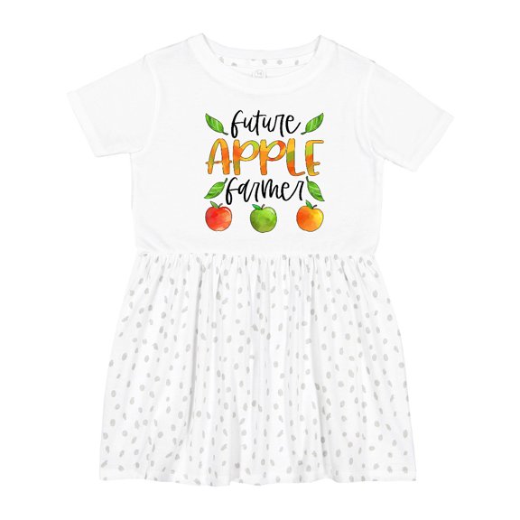 Inktastic Future Apple Farmer Apples and Leaves Girls Toddler Dress