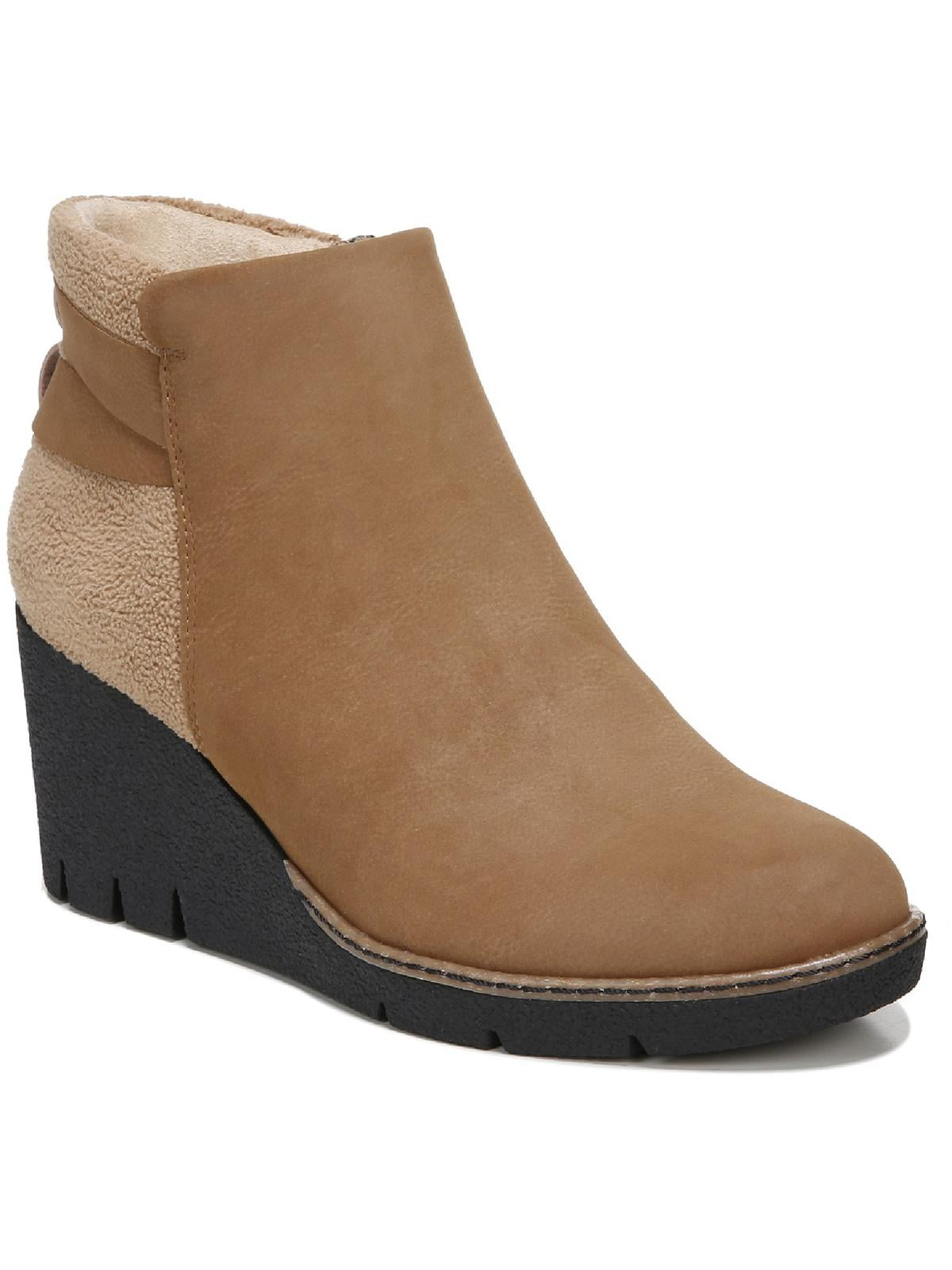 Dr. Scholl's Womens Libi Faux Suede Ankle Wedge Boots