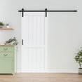 thumbnail image 2 of 36''x84'' White Primed Paintable Sliding Barn Door – Solid Manufactured Wood, Closet & Pantry Interior Door with Complete Installation Hardware Kit, 2 of 6