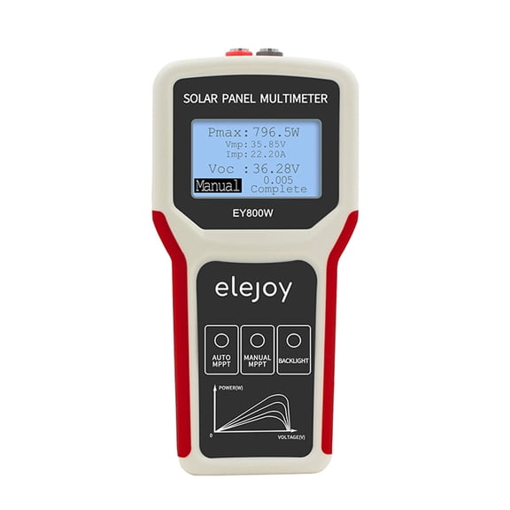"Environmentally Friendly Handheld Solar Panel Tester Auto/Manual Detection"