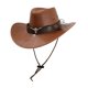 thumbnail image 5 of Sombrero de vaquero occidental, accesorio de vestir, sombrero de disfraz, ligero para mujeres y hombres, elegante Caqui, 5 of 9