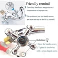 thumbnail image 2 of Victorian Style Basin Mixer Tap - Vintage Chrome Bathroom Faucet with Dual Cross Handles, 2 of 2