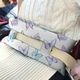 thumbnail image 3 of Colorful Butterfly Pattern Seatbelt Cushion for Surgery Recovery - Plush Mastectomy Pillow with Floral Print - Chest Protector for Car, 3 of 7