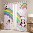 thumbnail image 2 of Homewish Cute Unicorn Panda Black Out Curtains, Cartoon Stars Rainbow Cloud Curtains Pack of 2 (42x63 Each), Kawaii Animal Lover Bedroom Curtains, Black Out Curtains Room Decor, 2 of 6
