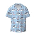 thumbnail image 6 of Kdxio Men's Hawaiian Shirt for Men Short Sleeve Shirt Rainbow Dinosaur Summer Casual Holiday Beach Button Down T-Shirts, 6 of 7