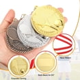 thumbnail image 3 of Uxcell 2.7 Inch Tennis Medals Gold Award Medals with Neck Ribbon for Team Sports Games Party Favors 4 Pieces, 3 of 7
