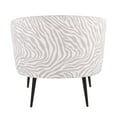 thumbnail image 4 of LumiSource Tania Contemporary/Glam Accent Chair, Black/Gray Zebra, 4 of 7