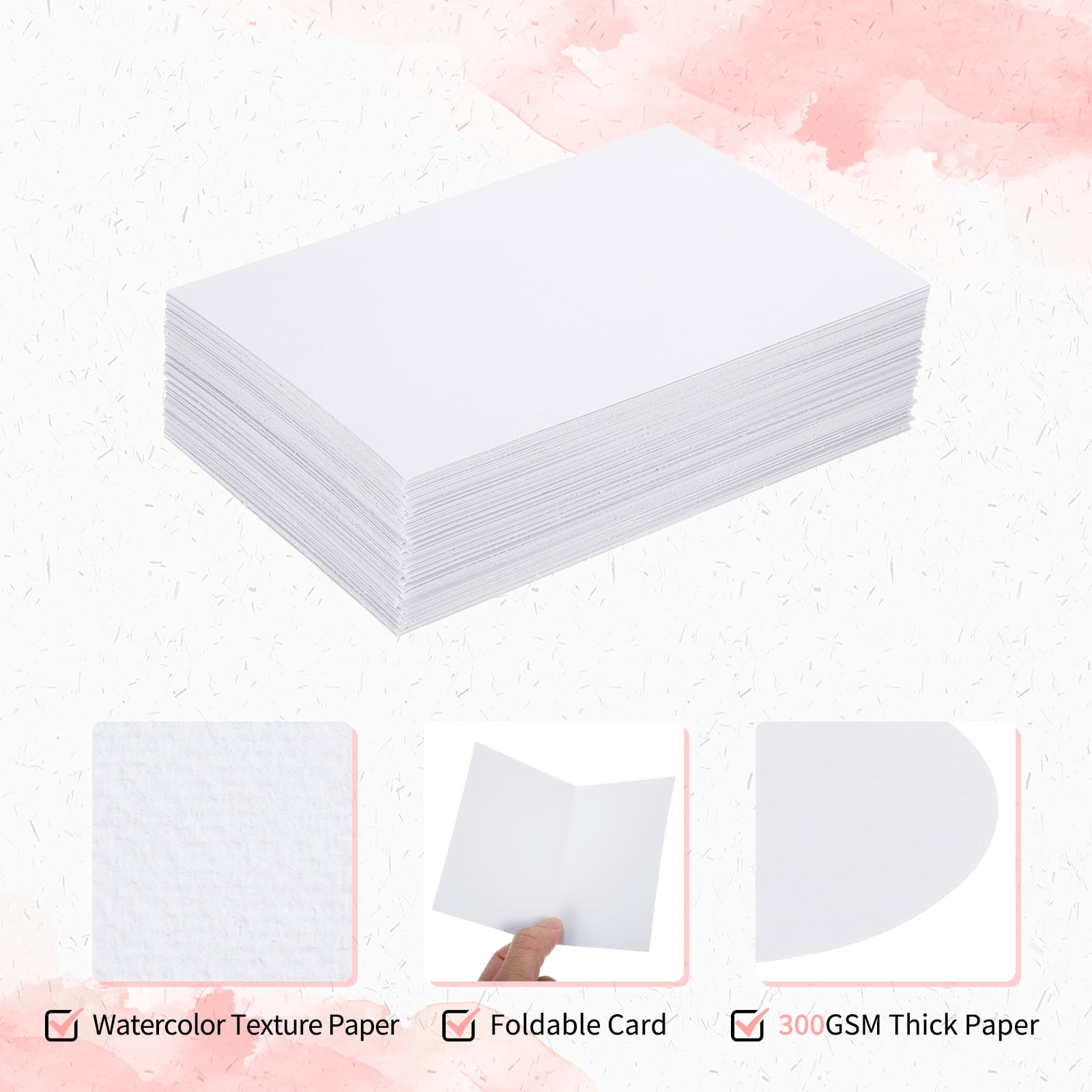 6"x9" Watercolor Paper Bulk, 500 Sheets Water Color Paper Cold Press Paper 92lb/250 GSM Watercolour Paper for Artists Drawing Painting